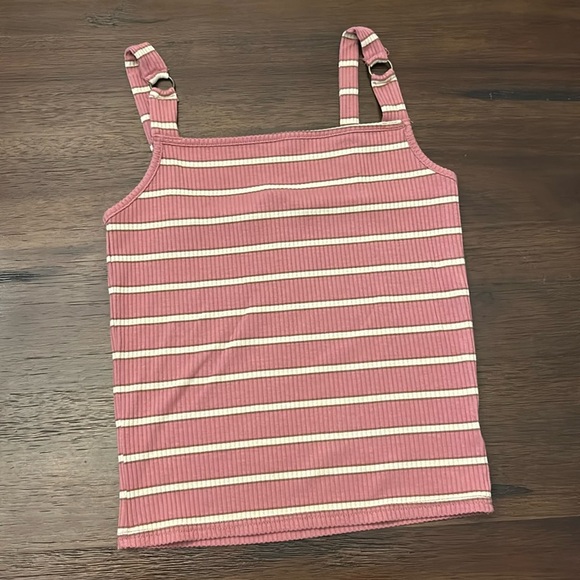 O'Neill Junior Girls Cropped Top Striped Size S Multicolor Square Neck - Picture 1 of 5